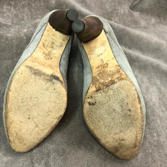 Cole Haan Josephine suede booties w/wood heel Sz 8 - Picture 5 of 6